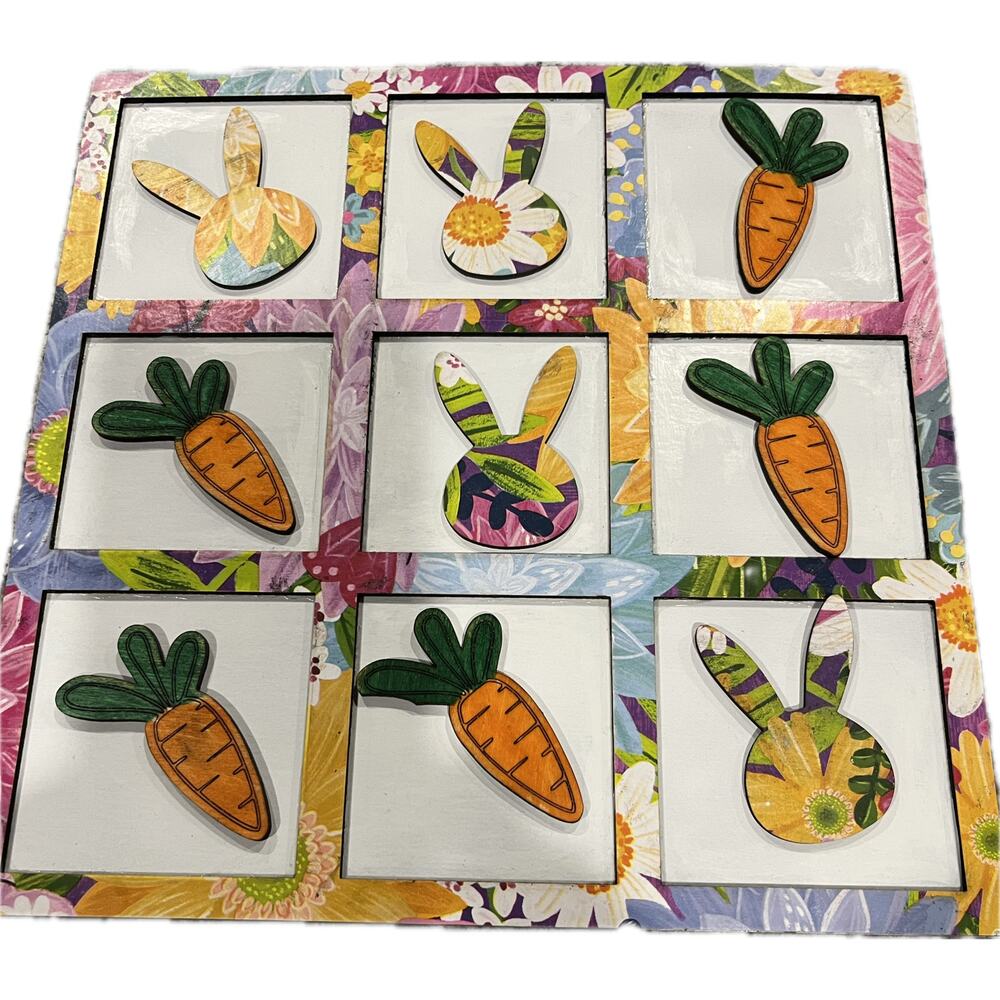 Easter Bunny & Carrot Tic-Tac-Toe Game | Sp